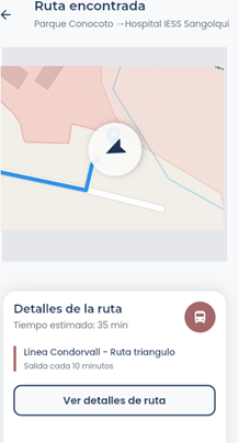 Ruta en mapa